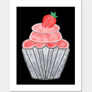 Strawberry Cupcake Posters and Art